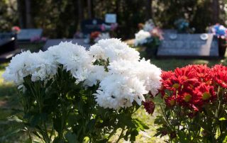 Pugh's Flowers provides holiday flowers to funeral homes.